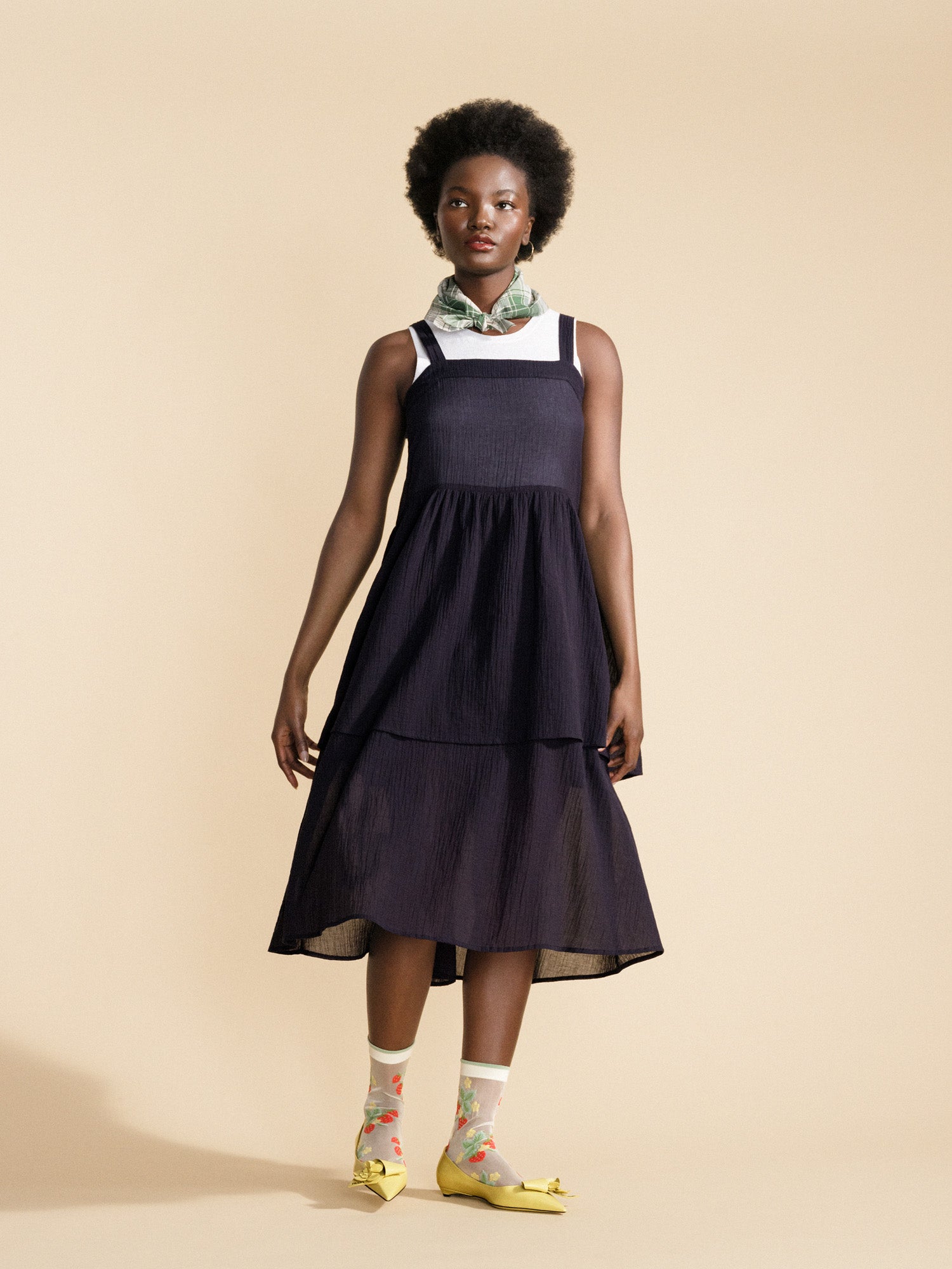 Sisley Sheer Tiered Dress Sisley Sheer Tiered Dress