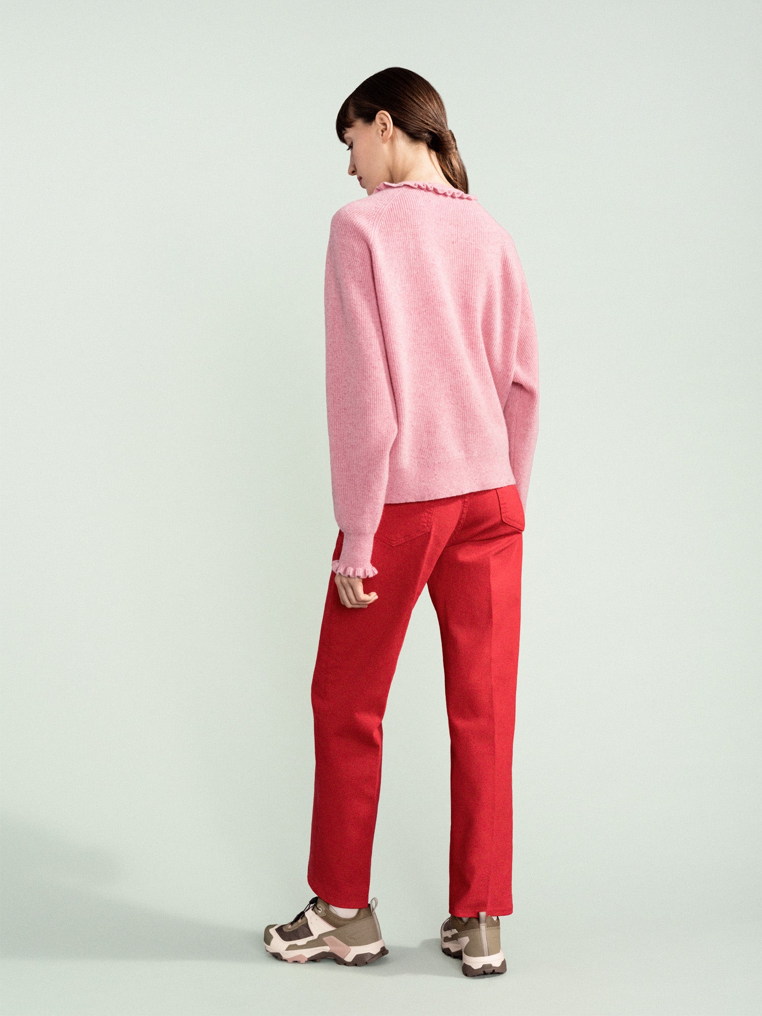 Cashmere Wilder Ruffle Cardigan